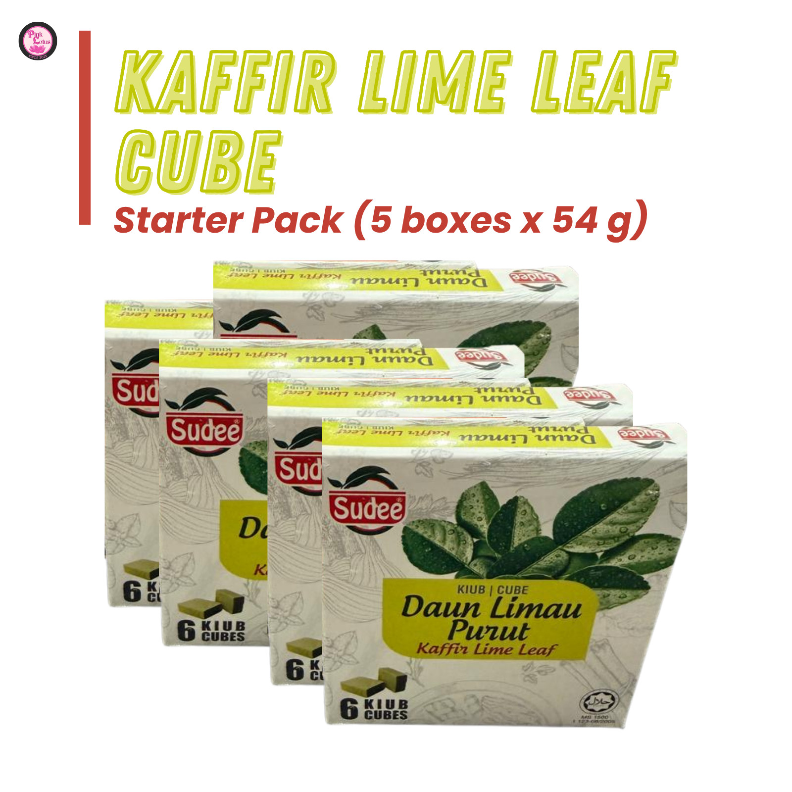Sudee Kaffir (Makrut) Lime Leaf Cube (54g) | Halal | Asian Cooking Seasoning