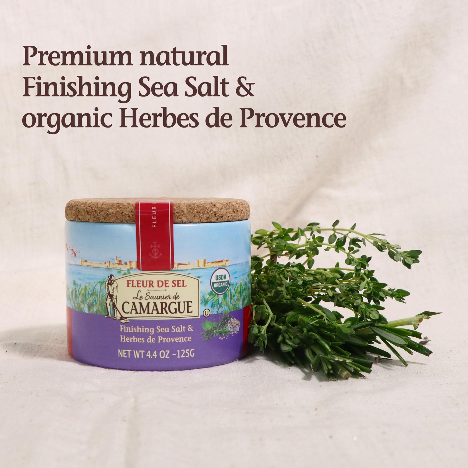 Fleur De Sel Sea Salt, 4.4 Oz, Herbes De Provence