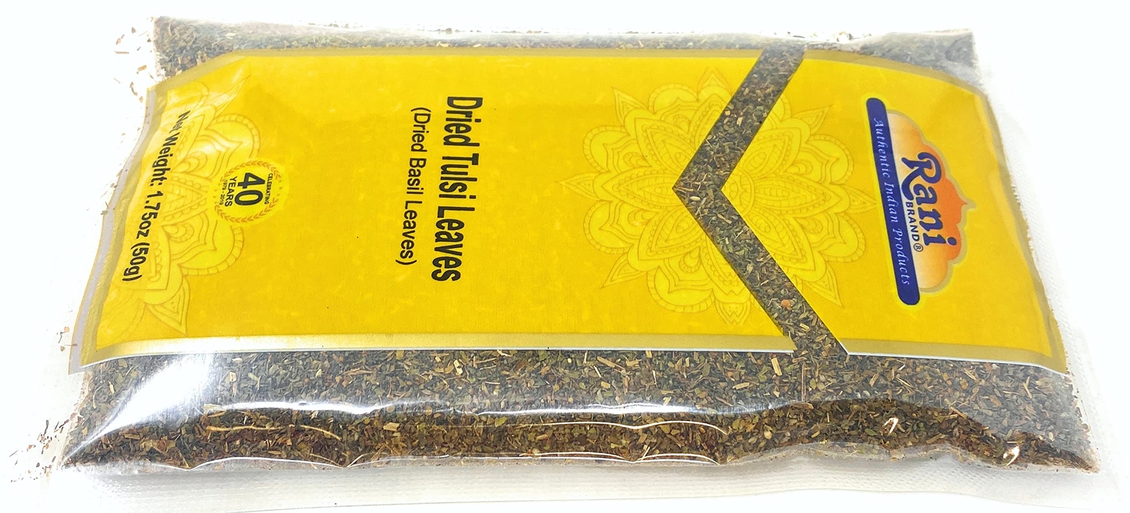 Rani Dried Tulsi (Indian Basil, Holy Basil) Leaves 1.75oz (50g)