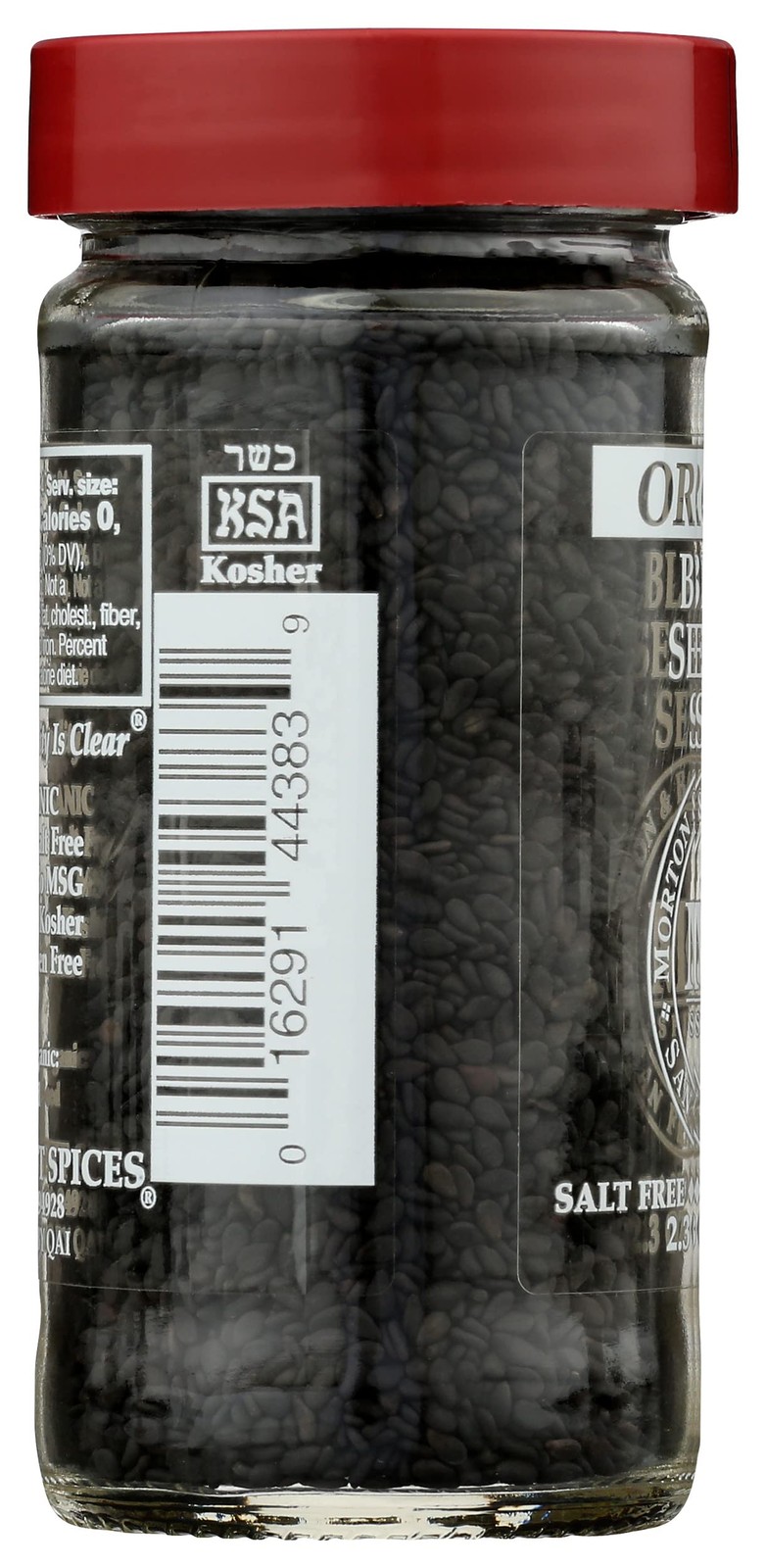 & Organic Black Sesame Seeds For Baking Salt 2.3 Oz Jar