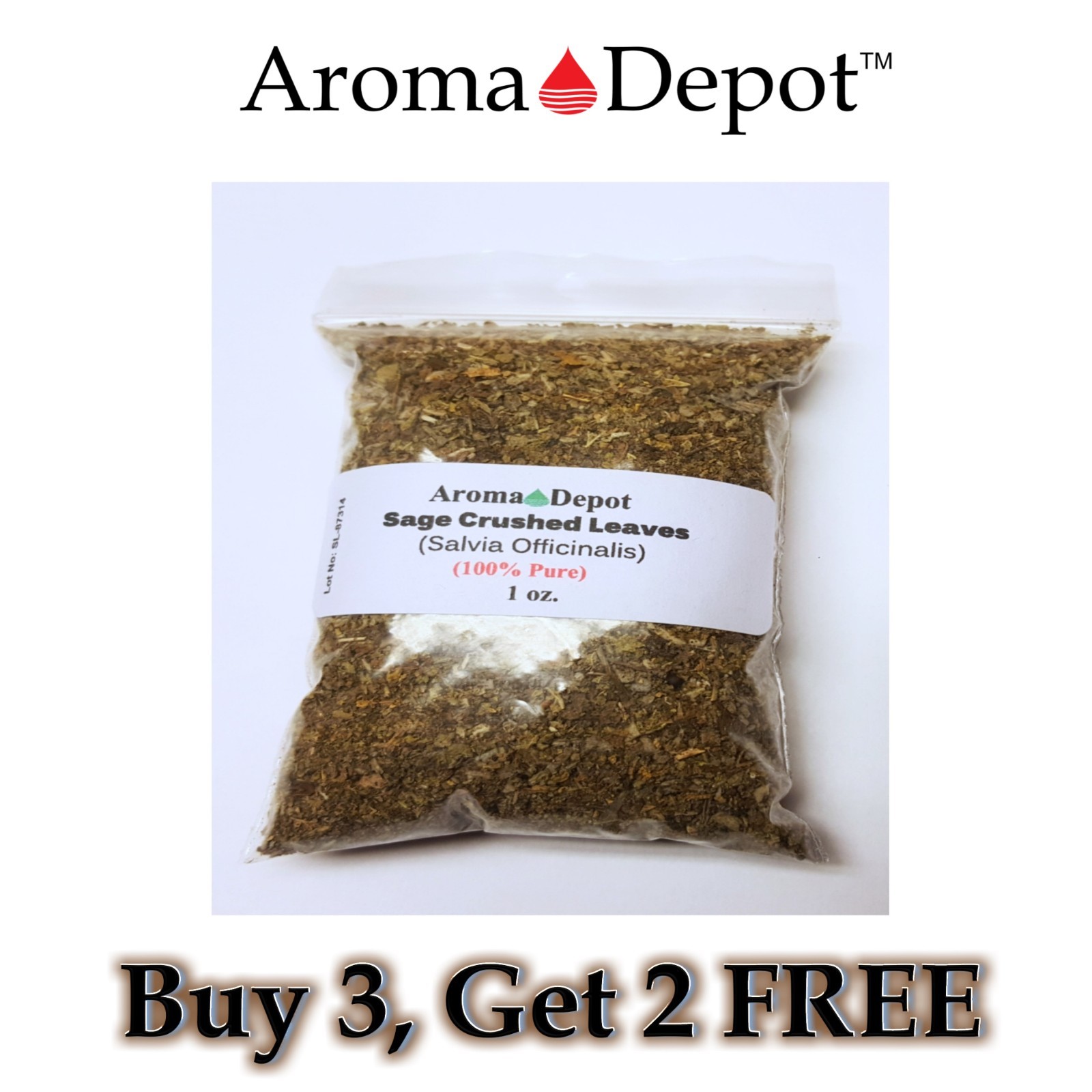 1oz Sage Crushed Leaves Salvia Officinalis Leaf Non GMO Natural Pure