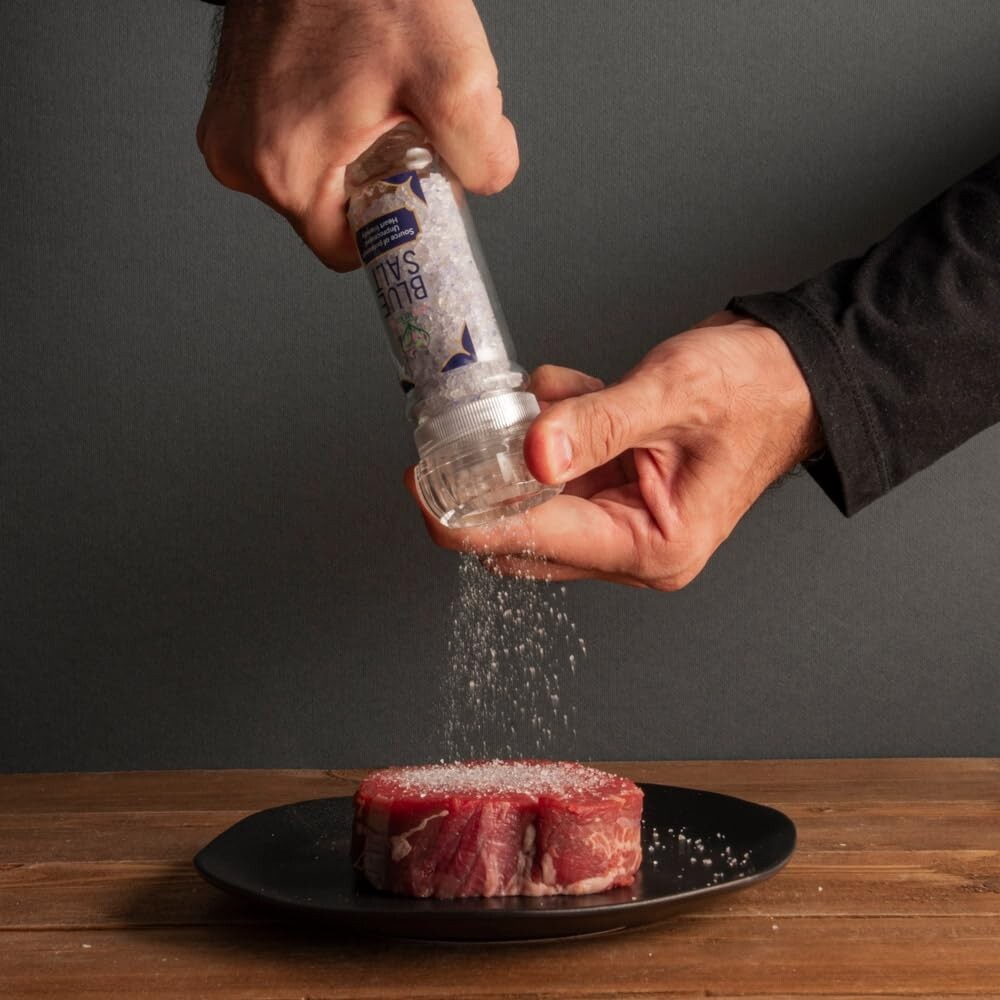 Blue Salt, Coarse, Rare Mineral Salt, High Potassium, Lower Sodium, Natural,
