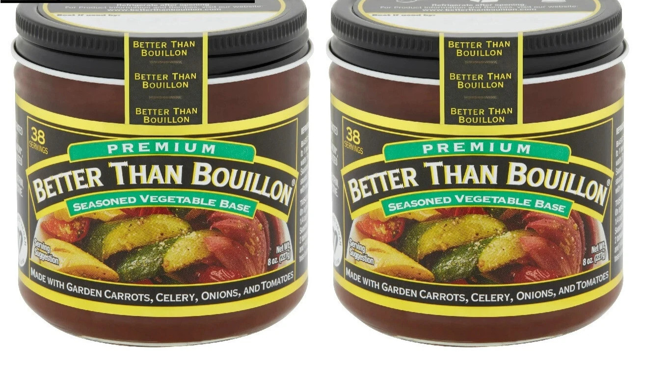 2 PACK – Better Than Bouillon Seasoned Vegetable Base, 8 oz Jar – FREE SHIP!!