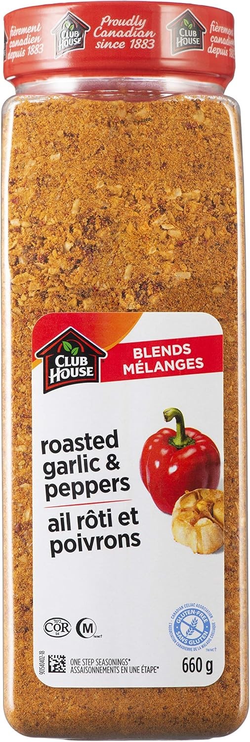 Club House Roasted Garlic and Red Pepper One Step Seasoning 660g – Imported from