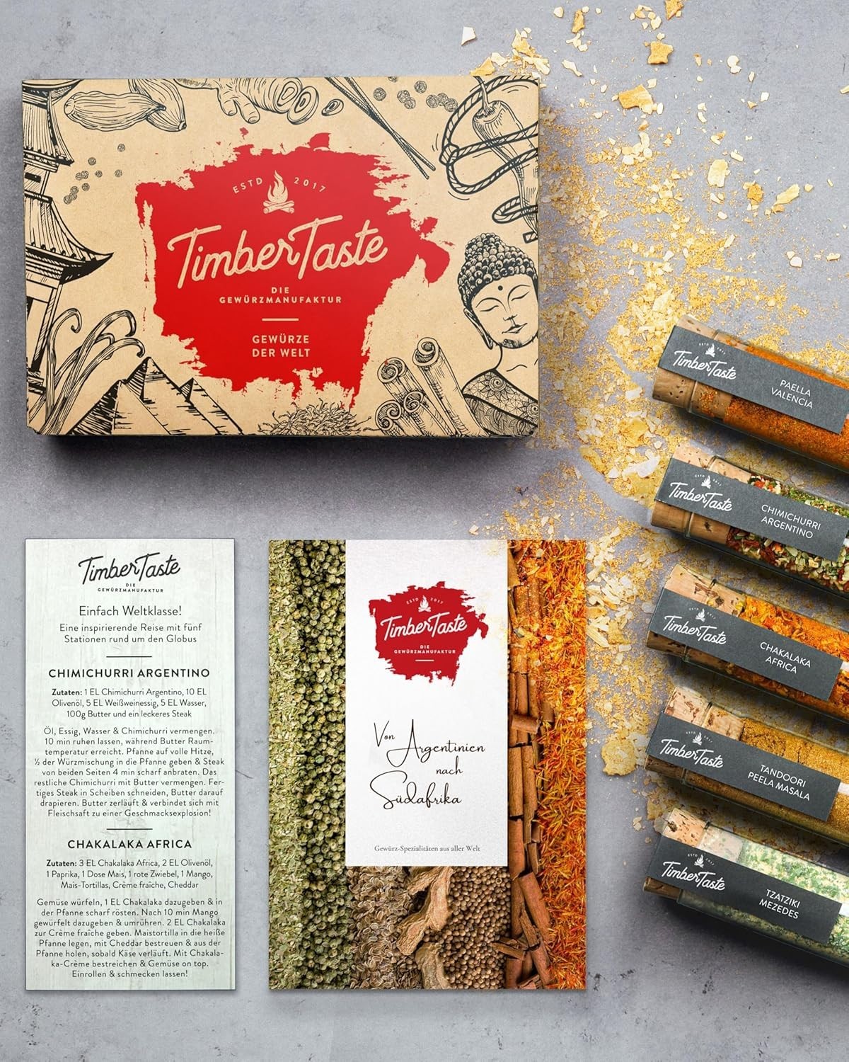 Elegant Spice Collection Gift Set – 5 Unique Blends for Flavor Enthusiasts