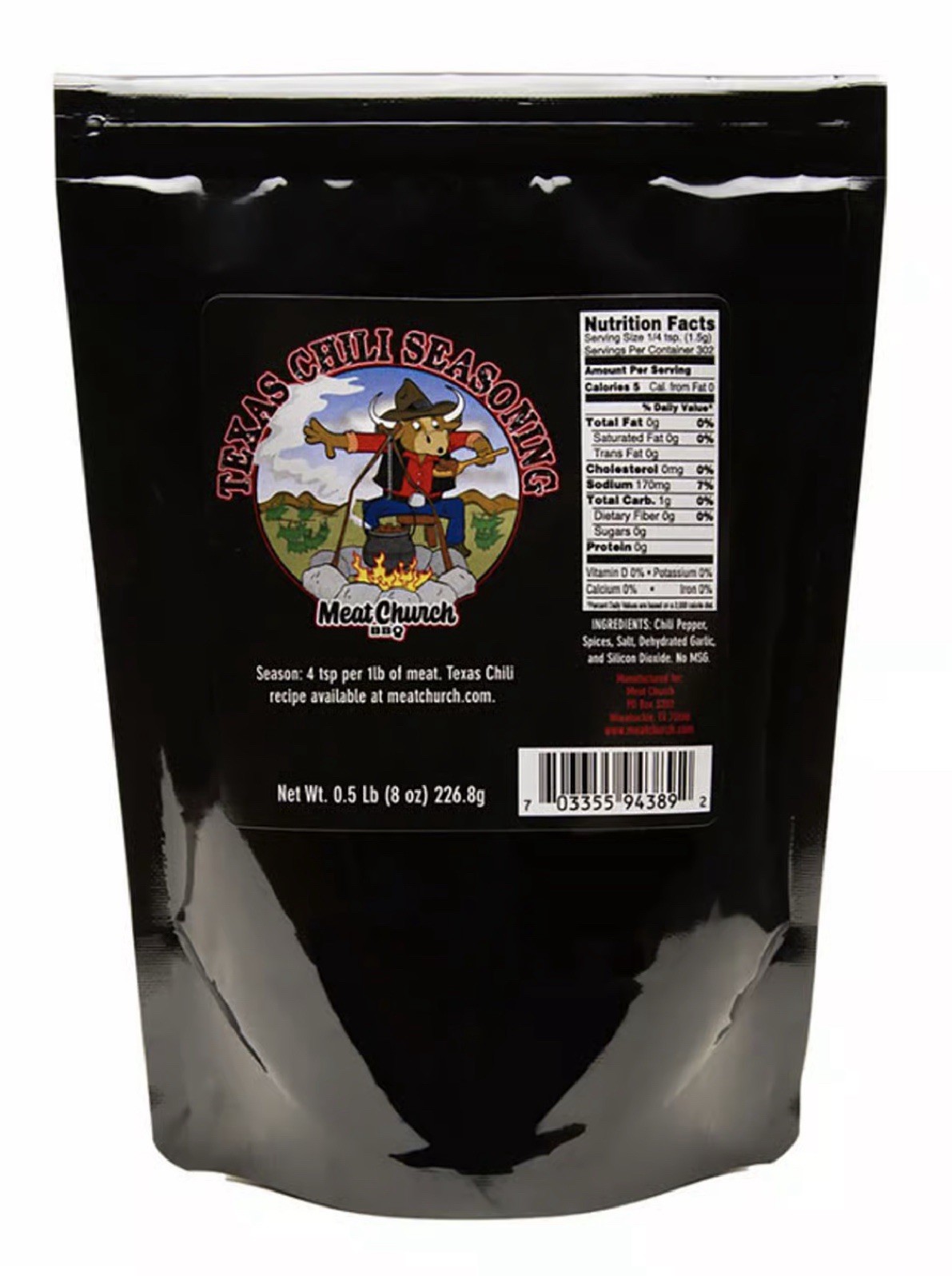 Meat Church Texas Chili Seasoning 8 oz FREE SHIPPING