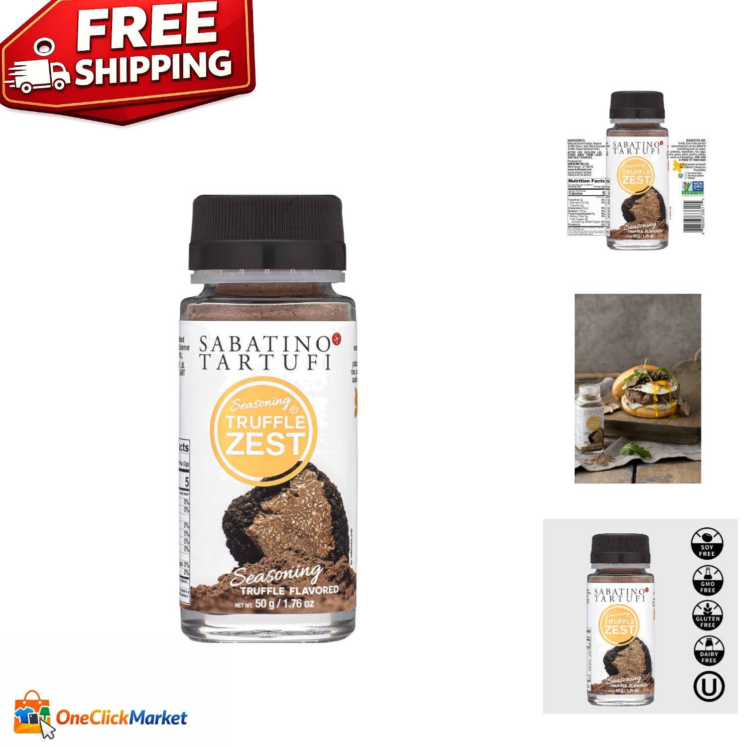 Transform Your Meals with Truffle Zest Powder – Plant-Based & Low-Carb, 1.76 oz