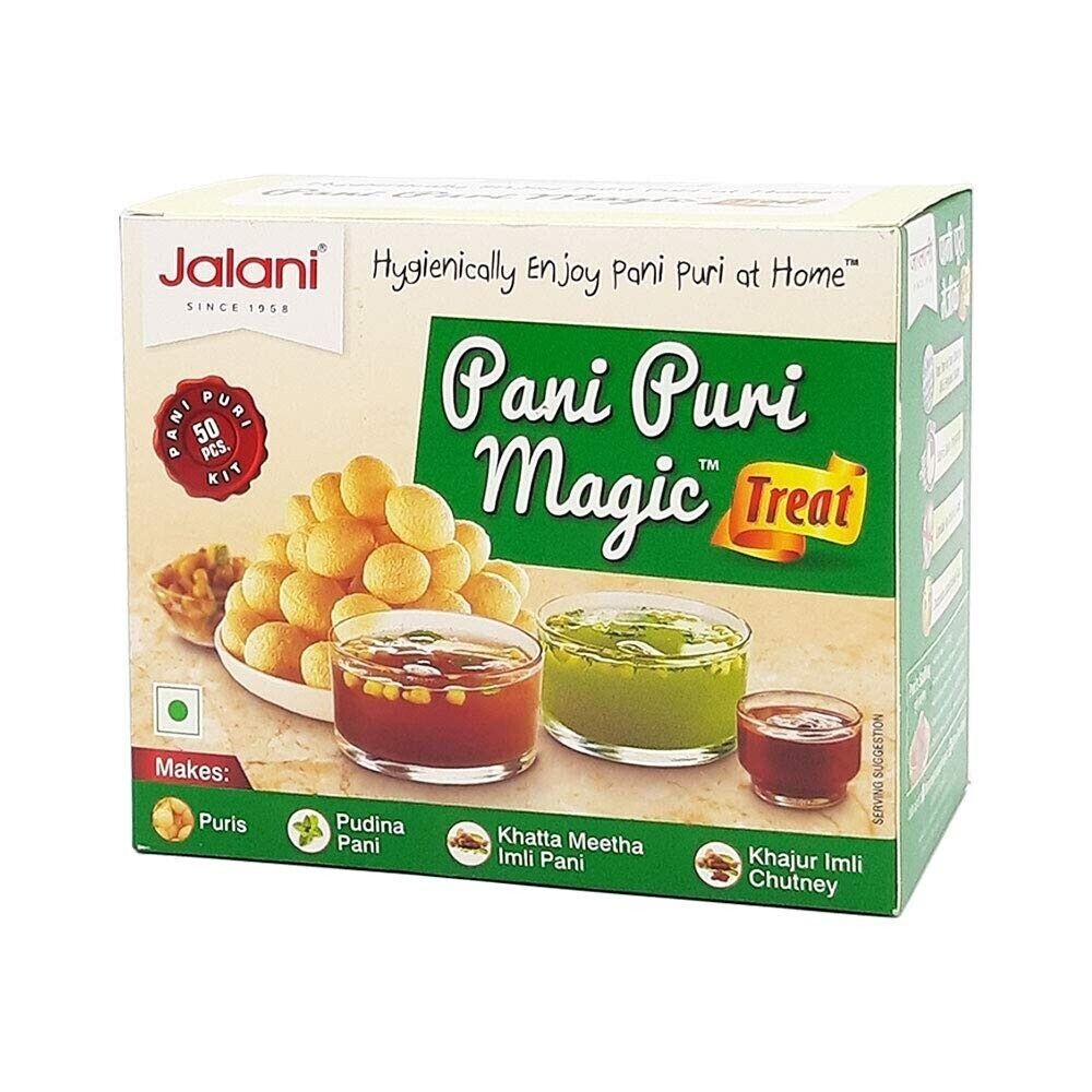 Jalani Pani Puri Gol Gappe Kit 50 Pcs Magic Treat 220g Box +Free Shipping
