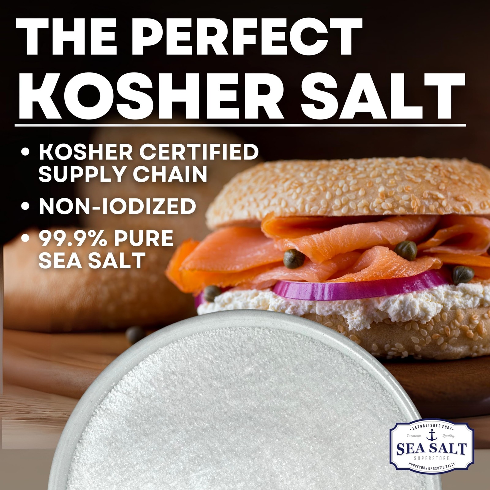 Fine Grain Kosher Salt, Fine for Table Salt, Non-Iodized & Natural for Table …