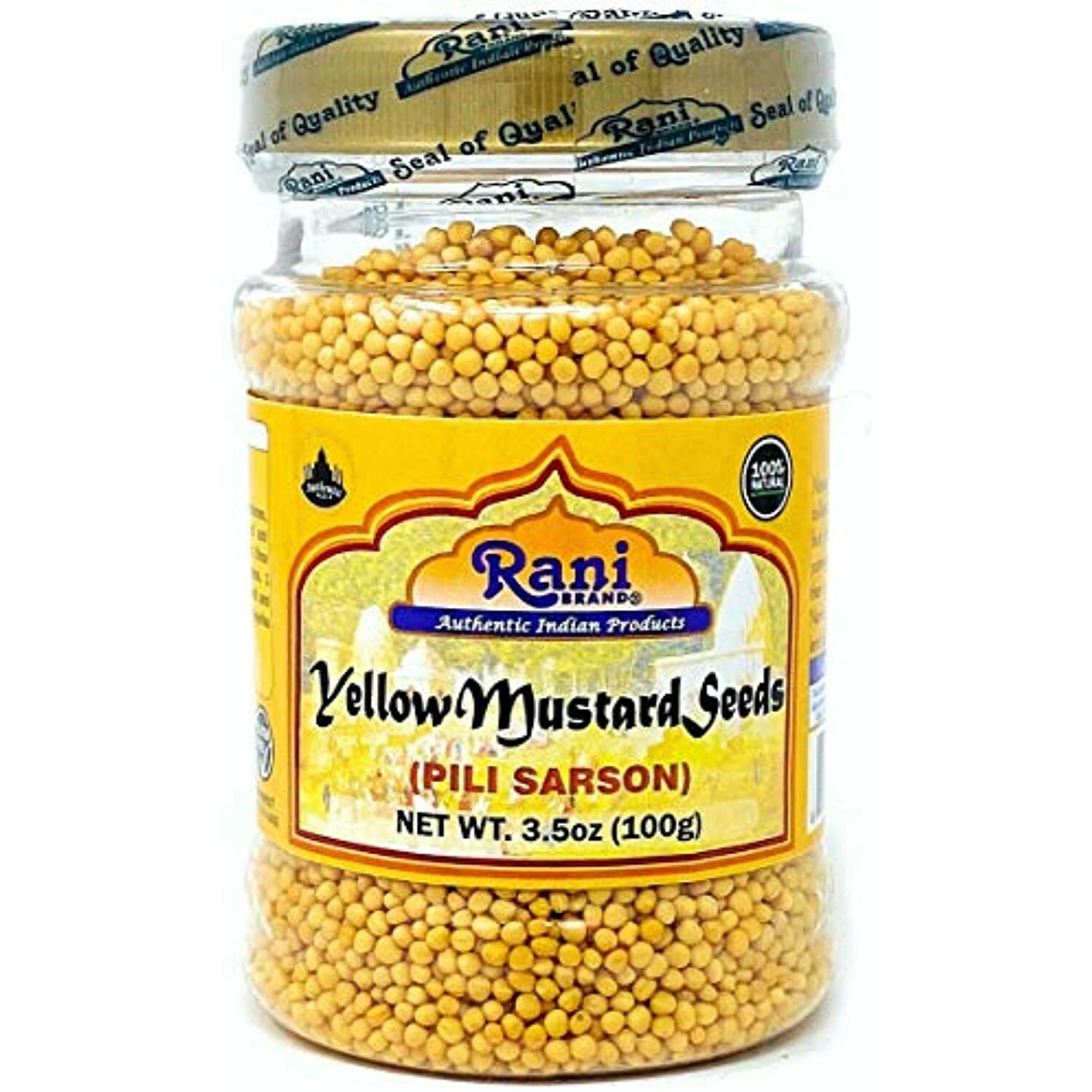 Rani Yellow Mustard Seeds Whole Spice 3.5oz (100g)