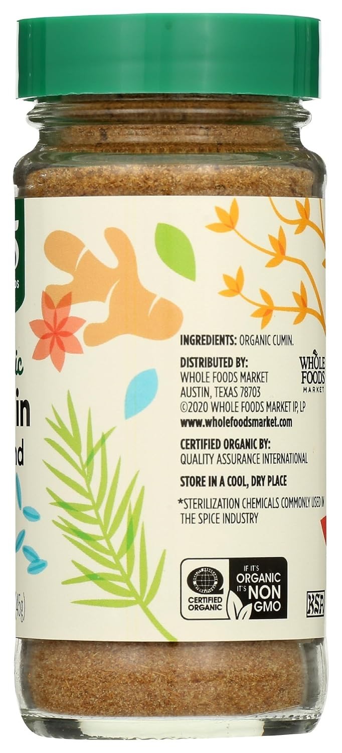 Organic Ground Cumin – 1.59 Ounce for Indian & Mexican Cuisine