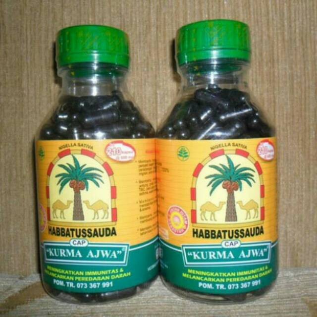 Cap KURMA AJWA Black Seed Ajwa Herbal Natural Botanical Ingredient Pure Artisan