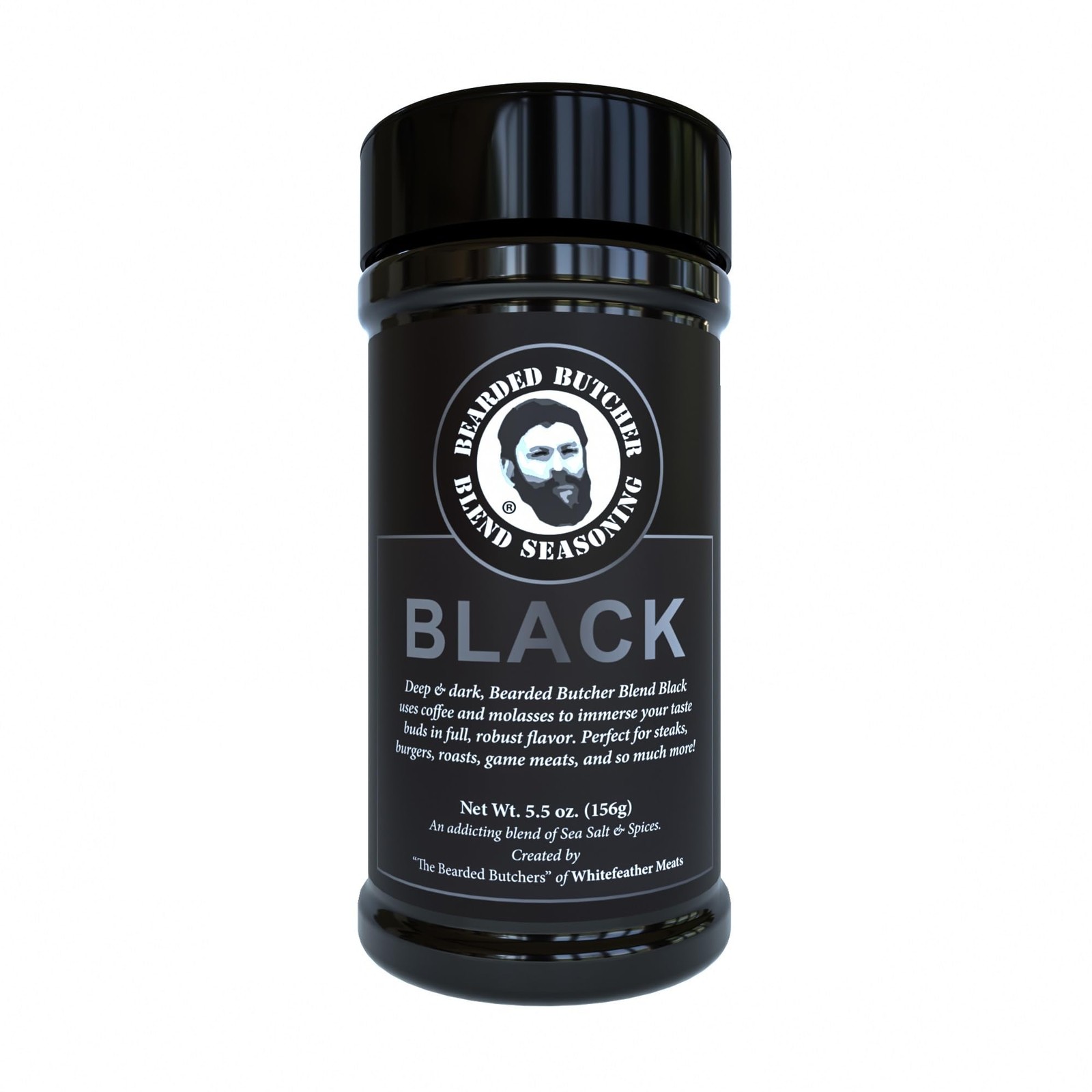 Bearded Butchers Black Blend Seasoning, 5.5 oz Ounce (Pack of 1),