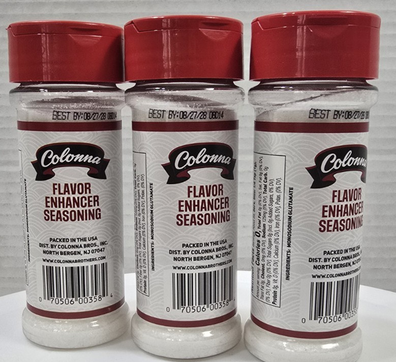 3x Colonna MSG Monosodium Glutamate 3.5 Oz Shaker Flavor Enhancer Seasoning 8/28
