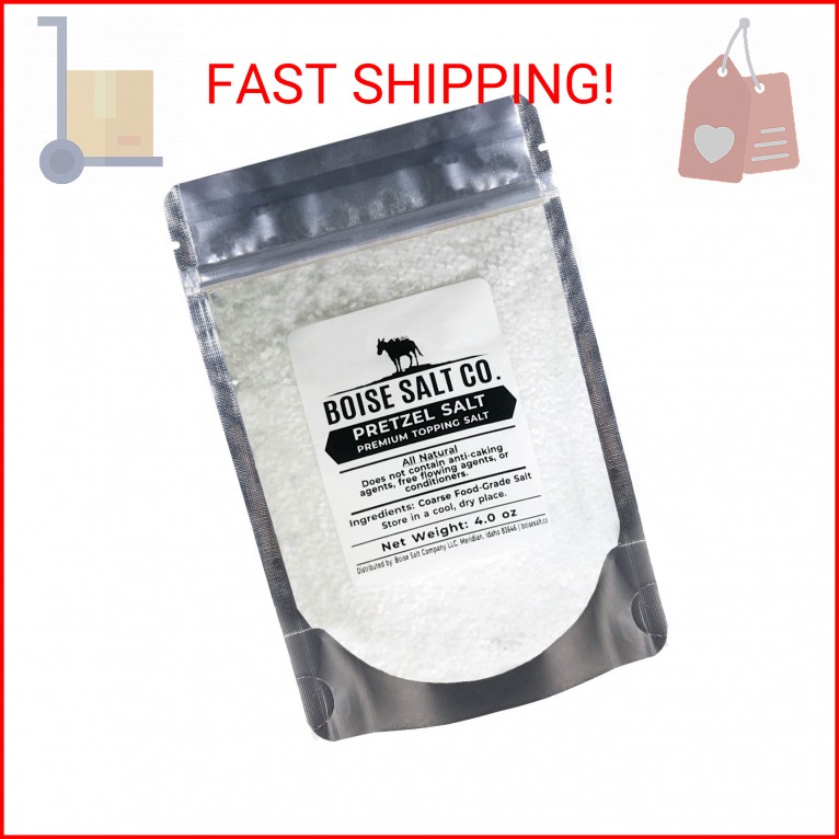 Boise Salt Co. Pretzel Salt – 4 Ounce Resealable Standup Pouch (4 oz)