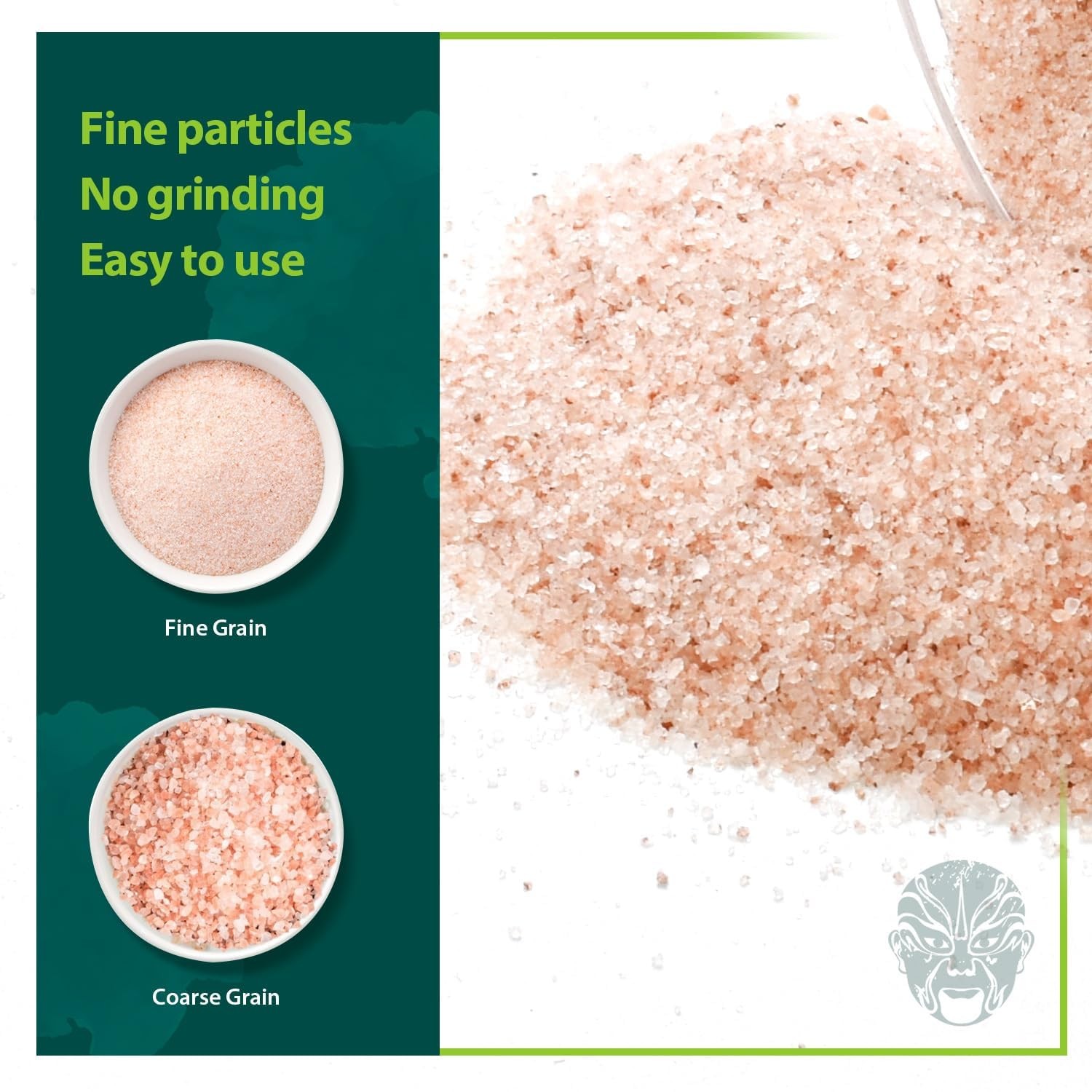 Soeos Himalayan Pink Salt, Fine Grain, 39oz (2.4 39 Ounce (Pack of 1), pink