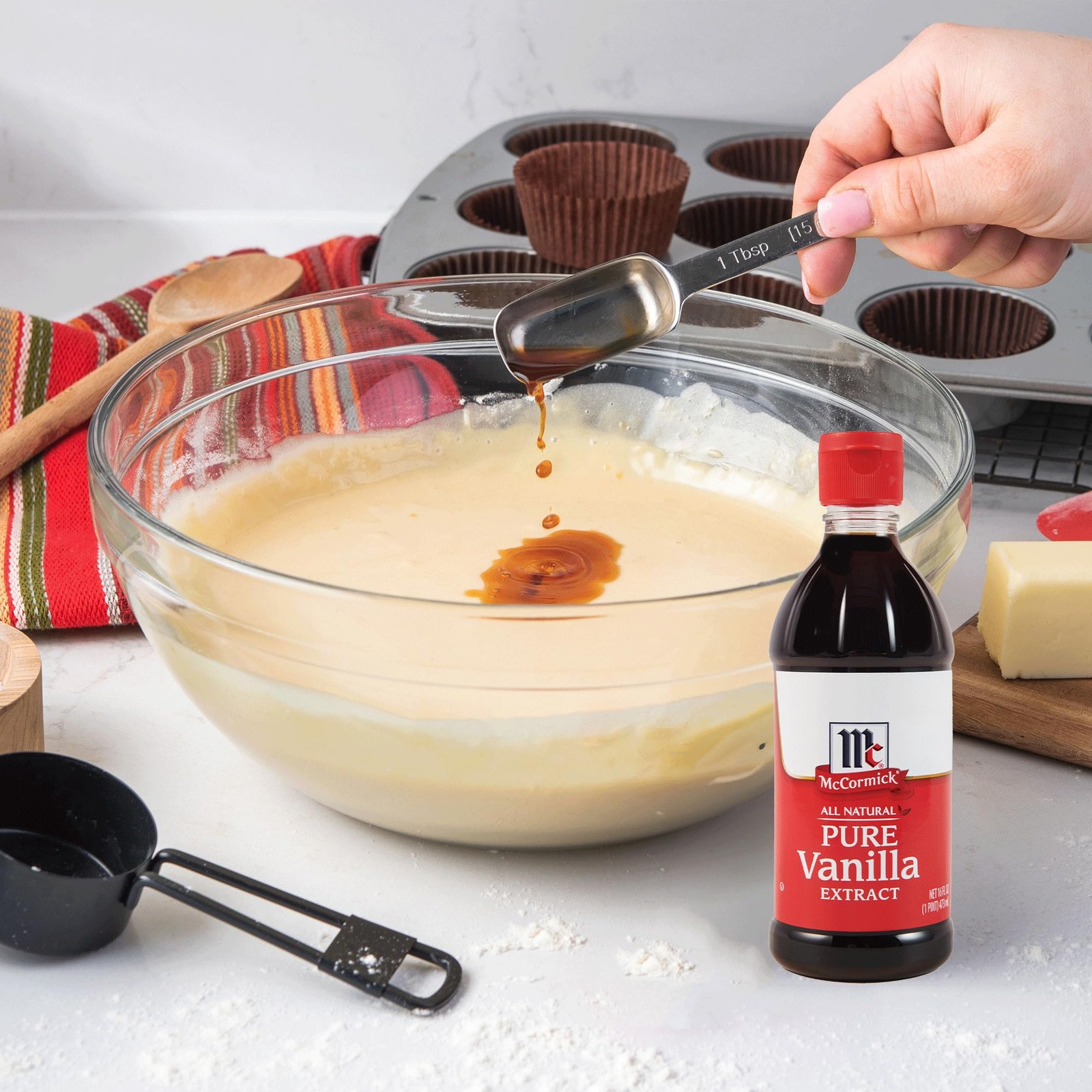 McCormick Vanilla Extract, Pure, Gluten Free, Non-GMO, 16 Fl Oz (Pack of 1)