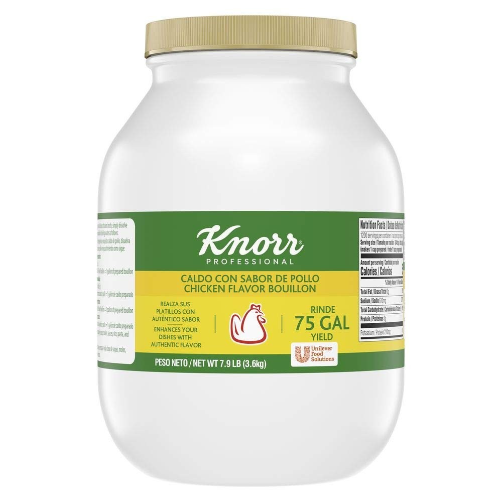 Knorr Professional Chicken Bouillon – 7.9 lb Jar for Latino Flavor Excellence