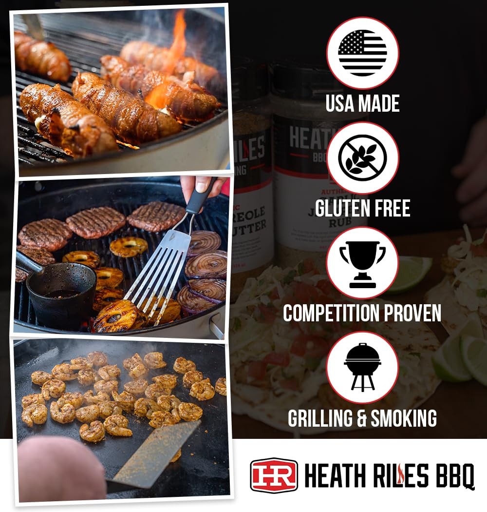 Heath Riles BBQ Rub – Pecan Seasoning, Champion 16 Ounce (Pack of 1)
